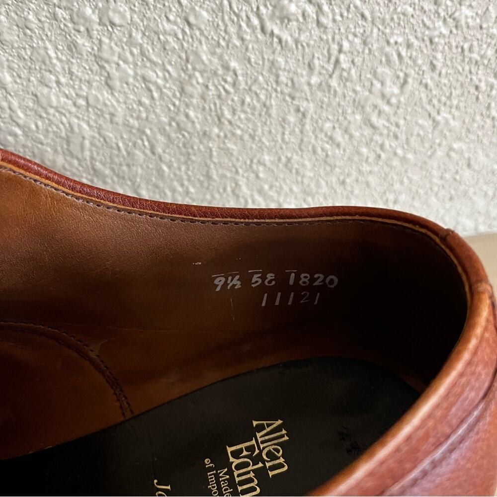 Allen Edmonds Mens Jackson Dress Shoes Size 9.5 Brown - Picture 8 of 11